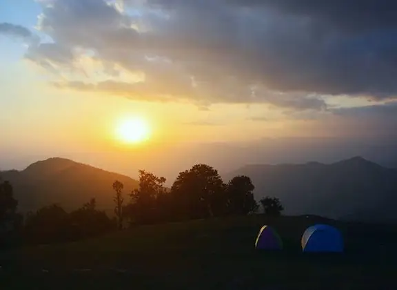 Sunset in the mountains