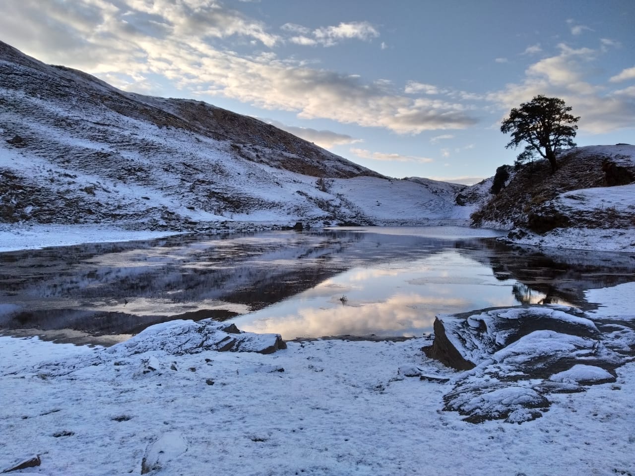 brahmatal lake in december