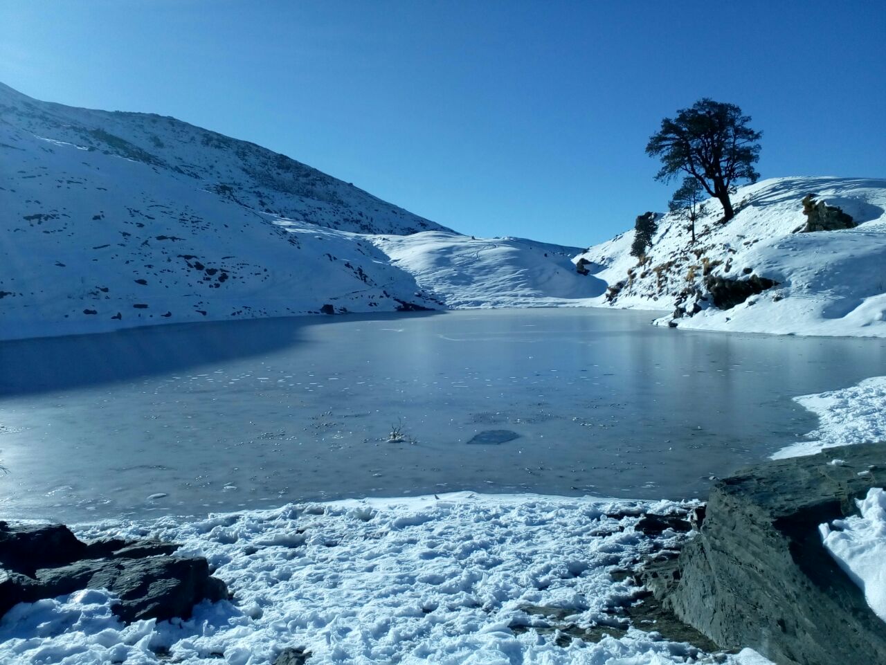 frozen brahmatal lake