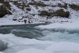 glacier river enroute chadar trek
