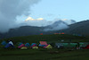 clouds hovering over the bedni bugyal campsite